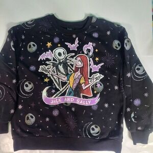 NWT Disney's Nightmare Before Christmas Girls Black Sweatshirt‎ Size XL (14-16)